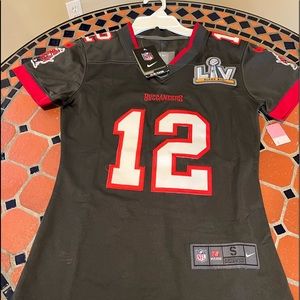 Tampa Bay super Bowl LIV Tom Brady Stitched Jersey Woman’s Small NWT Rare